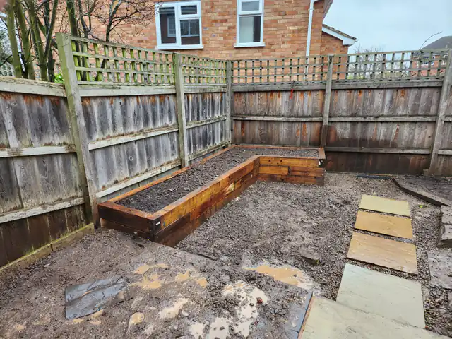 Timber Sleeper Installation & Raised Beds